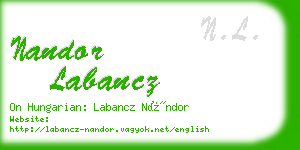 nandor labancz business card